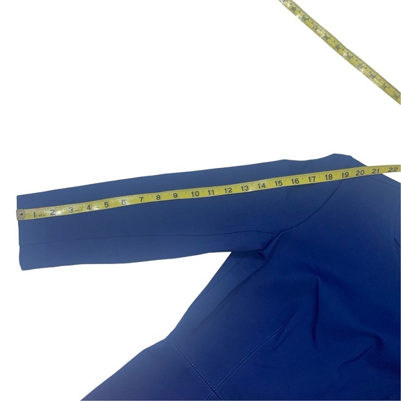 J.Crew Midnightl Blue Pencil Structured Knit Zipper Detail Scuba Mini Dress Sz 6 - Picture 10 of 15